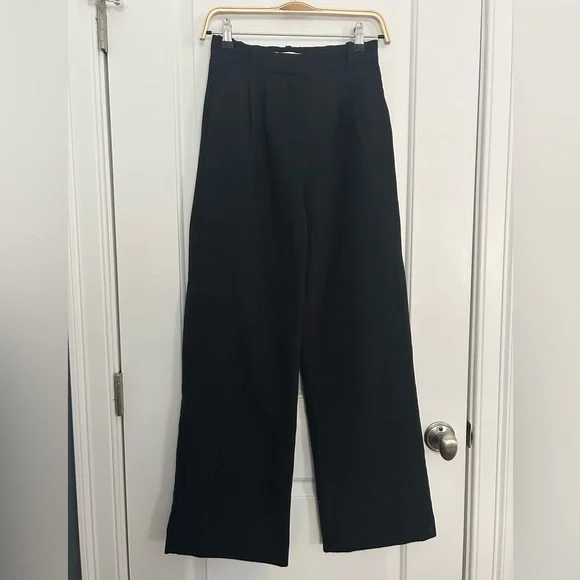 Abercrombie Pleated Black Trousers Pants - Picture 2 of 6